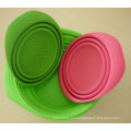 OEM personalizado moldeado FDA alimentos grado silicona plegable Bowl